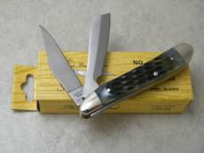 Parker Cut. Co. Surgical Steel Japan Green Bone Stag Razor Nut Knife NIB