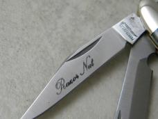 Parker Cut. Co. Surgical Steel Japan Green Bone Stag Razor Nut Knife NIB