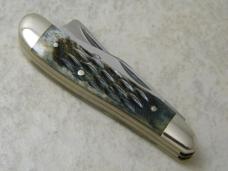 Parker Cut. Co. Surgical Steel Japan Green Bone Stag Razor Nut Knife NIB