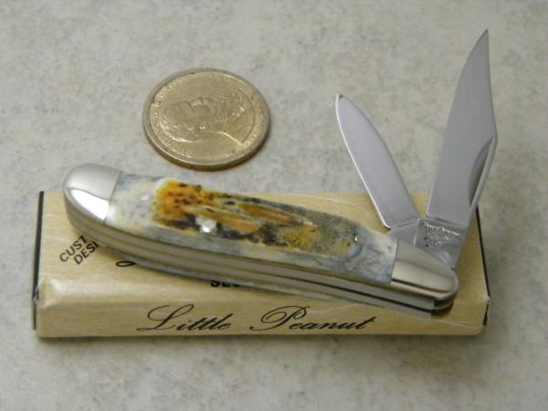 Frost Cutlery Custom Designed Second Cut Stag Little Peanut Knife NIB