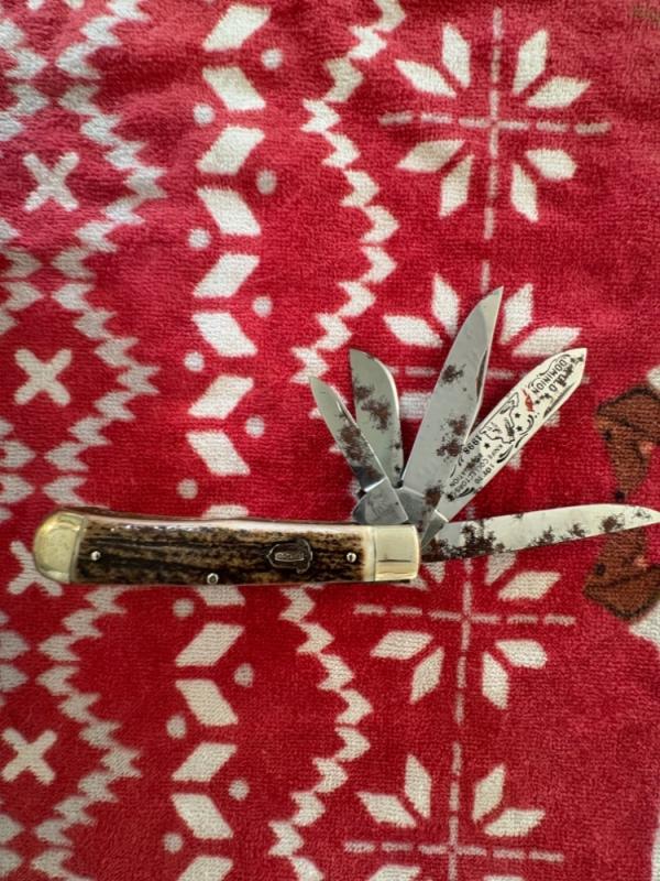 1998 Bulldog beast 5 blade trapper in stag