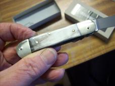 Hubertus Knife Solingen, Germany Small 08 Rare Brazilian Horn 5 3/4 " Open Lilyput NIB
