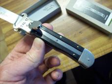 Hubertus Knife Shellpuller Patronenzieher Solingen Large Size 11 Exotic Black Ebonywood UNUSED NIB.