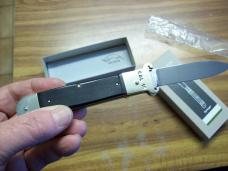 Hubertus Knife Shellpuller Patronenzieher Solingen Large Size 11 Exotic Black Ebonywood UNUSED NIB.