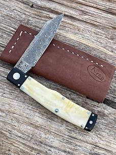 KROO CUSTOM WARTHOG IVORY TUSK NATIVE DAMASTEEL (ROSE PATTERN)