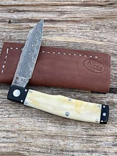 KROO CUSTOM WARTHOG IVORY TUSK NATIVE DAMASTEEL (ROSE PATTERN)