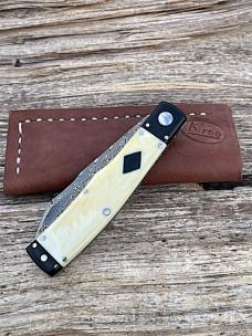 KROO CUSTOM WARTHOG IVORY TUSK NATIVE DAMASTEEL (ROSE PATTERN)