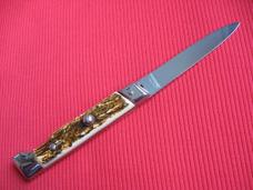 Vintage Italian Slant Bolster Switchblade Knife
