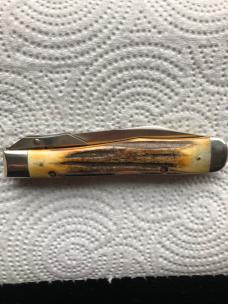 Case XX Cheetah Lockback Knife USA 5111 1/2 LSSP 4-DOT 1976 Stag # 1214-1