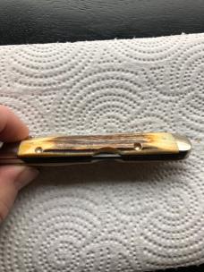 Case XX Cheetah Lockback Knife USA 5111 1/2 LSSP 4-DOT 1976 Stag # 1214-1