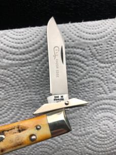 Case XX Cheetah Lockback Knife USA 5111 1/2 LSSP 4-DOT 1976 Stag # 1214-1