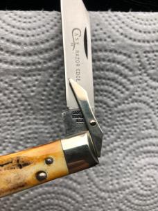 Case XX Cheetah Lockback Knife USA 5111 1/2 LSSP 4-DOT 1976 Stag # 1214-1