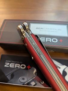 NIB AGA CAMPOLIN RED ANODIZED ALUMINUM ZERO PLUS POLISHED DAGGER 26cm-10.25 INCHES 