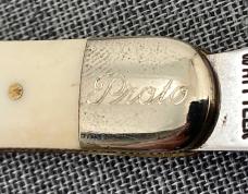 Sarco Jim Sargent – Queen Cutlery – NKCA Youth Knife PROTOTYPE – White Bone Whittler