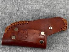 Buck 110 Lockback – Rosewood & Brass – 2010 with Brown Leather Sheath