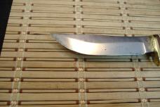 SCHRADE U.S.A. 497 "GOLD RUSH" 49'ER VINTAGE HIGH CARBON STEEL FIXED BLADE HUNTING KNIFE & SHEATH