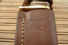 SCHRADE U.S.A. 497 "GOLD RUSH" 49'ER VINTAGE HIGH CARBON STEEL FIXED BLADE HUNTING KNIFE & SHEATH