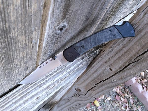 Buck 110 Hunter - Build Out - Limited Edition Knife Black Alum/CF S45VN Blade - NEW