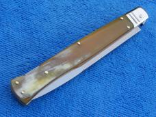 New 11" 5mm D & M Italian Switchblade Blond horn Handles LE only 80 made III