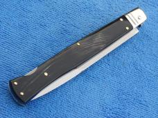 New 11" 5mm D & M Italian Switchblade Black horn Handles LE only 80 made II