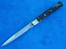 New 11" 5mm D & M Italian Switchblade Black horn Handles LE only 80 made