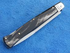 New 11" 5mm D & M Italian Switchblade Black horn Handles LE only 80 made