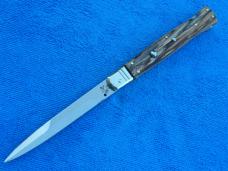 New 11" 5mm D & M Italian Switchblade Natural Olive Burl wood handles LE