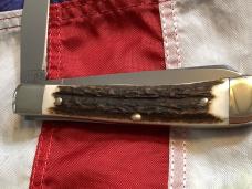 Hen & Rooster -Tobacco Trapper  (mdl# 312 DS/DH) w/ Stag Handles -NOS
