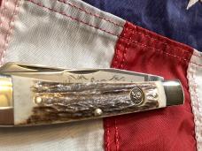 Hen & Rooster -Tobacco Trapper  (mdl# 312 DS/DH) w/ Stag Handles -NOS