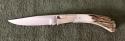 Custom J B Hodge Huntsville, AL Stag Pinch Lock Folding Knife