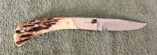 Custom J B Hodge Huntsville, AL Stag Pinch Lock Folding Knife