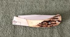 Custom J B Hodge Huntsville, AL Stag Pinch Lock Folding Knife