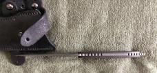 Robert Rhodes Bear Paw Forge Crucible Steel Tactical Knife & Custom Shoulder/Belt Sheath Mint