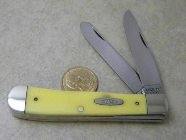 Case XX USA 1 Dot Yellow 3254 Trapper Knife Case XX USA 1 Dot Yellow 3254 Trapper Knife