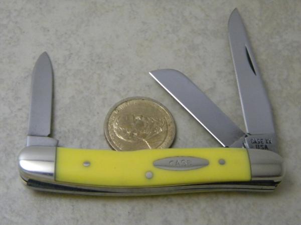 Case XX USA 1 Dot Yellow 3318 Stockman Knife 