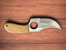 Custom Knuckle-hole Knife - Whiteknuckler Classic M3 (Original Model/Sanded Wood))