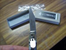 Hubertus Knife Solingen, Germany Small 08 Rare Brazilian Horn 5 3/4 " Open Lilyput NIB