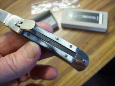 Hubertus Knife Solingen, Germany Small 08 Rare Brazilian Horn 5 3/4 " Open Lilyput NIB