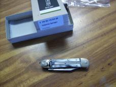Hubertus Knife Solingen, Germany Small 08 Rare Brazilian Horn 5 3/4 " Open Lilyput NIB