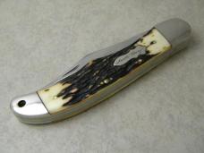 Schrade + USA 227UH Uncle Henry Staglon Folding Bowie/Hunter Knife & Pouch - NIB