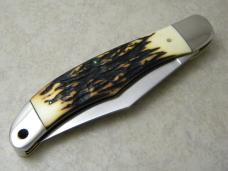 Schrade + USA 227UH Uncle Henry Staglon Folding Bowie/Hunter Knife & Pouch - NIB