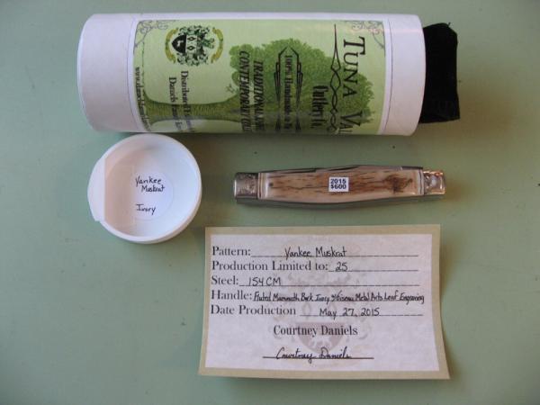 TUNA VALLEY 2015 YANKEE MUSKRAT MAMMOTH IVORY BARK #1