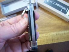 Hubertus Knife Solingen, Germany Small 08 Rare Brazilian Horn 5 3/4 " Open Lilyput NIB