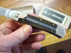 Hubertus Knife Solingen, Germany Large Size 11 Green Micarta Spear-Point UNUSED NIB