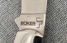 Boker Plus – China – Miner Hawkbill Pruner – Jigged Grey Bone