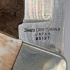 Sears Craftsman 95137 (Parker) Lockback Hunter Pocket Knife leather sheath (75)