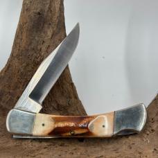 Sears Craftsman 95137 (Parker) Lockback Hunter Pocket Knife leather sheath (75)