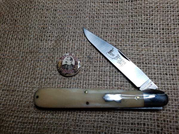Great Eastern Cutlery Ben Hogan GEC 651122 Smooth White Bone With Tube, Button & Waxed Paper