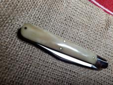 Great Eastern Cutlery Ben Hogan GEC 651122 Smooth White Bone With Tube, Button & Waxed Paper