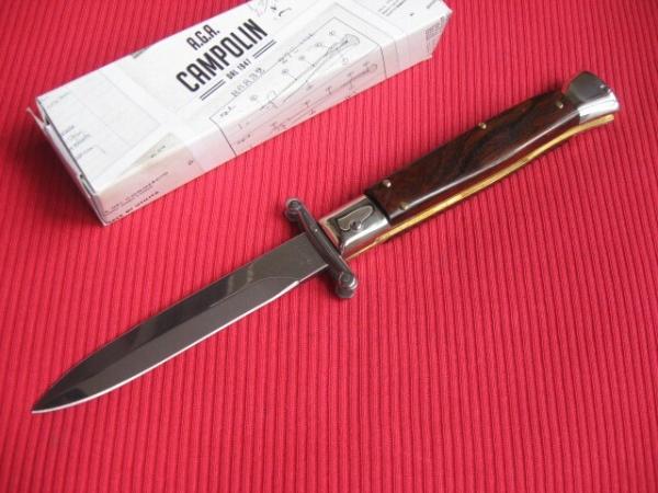 Italian Limited Edition Manual Open Swing Guard Stiletto Knife - A.G.A CAMPOLIN Italy Italian Limited Edition Manual Open Swing Guard Stiletto Knife - A.G.A CAMPOLIN Italy